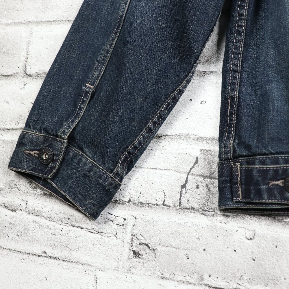 Guess Men's XXL Blue Denim Jacket Casual Regular Fit Button Down With Pockets - Picture 13 of 14